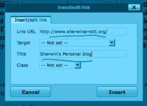 WordPress inserting a link colour