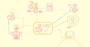 A hub in the middle, is drawn to show how it connects to the channels and communities around it.