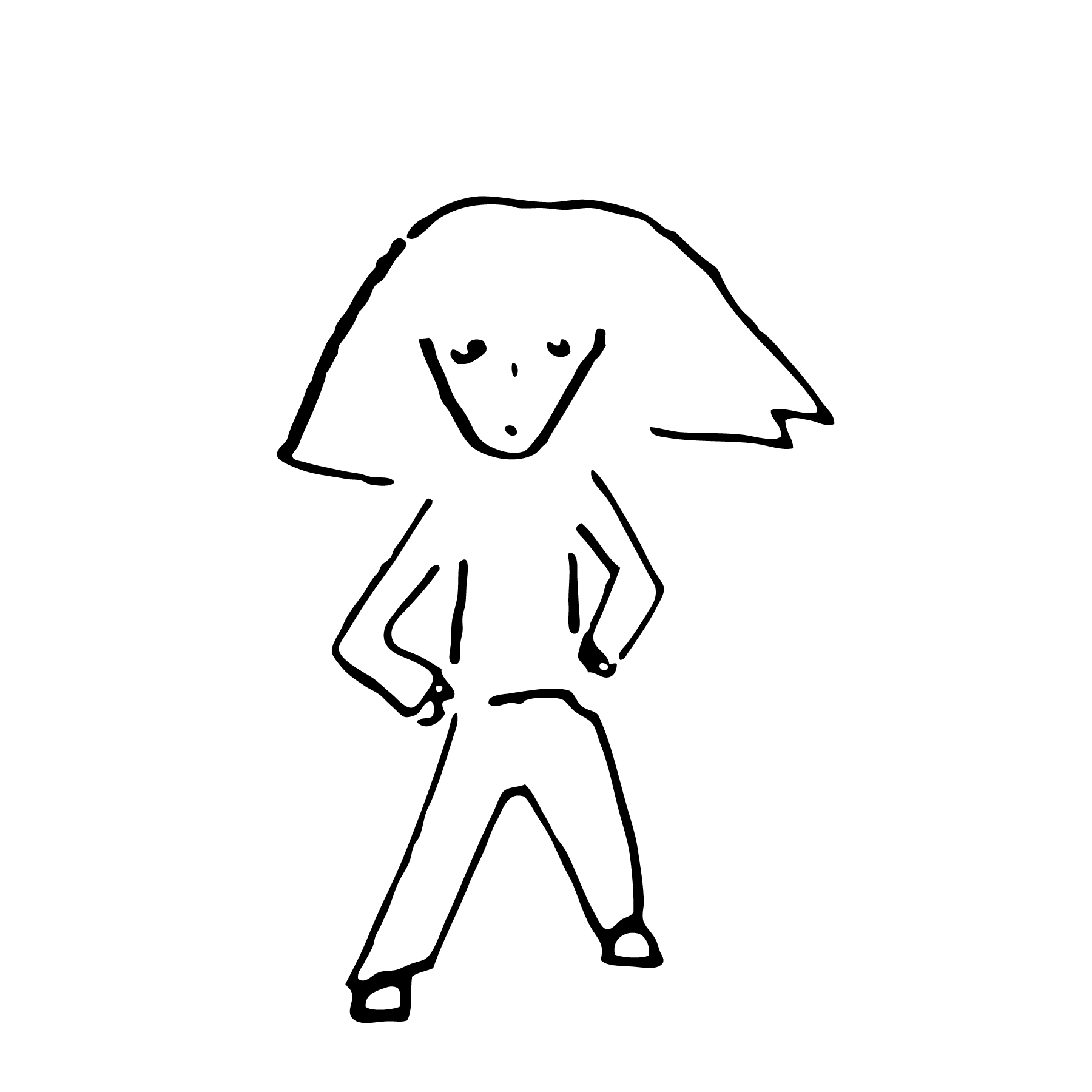 Illustration of Pi hold their hands on their hips and doing a power pose.